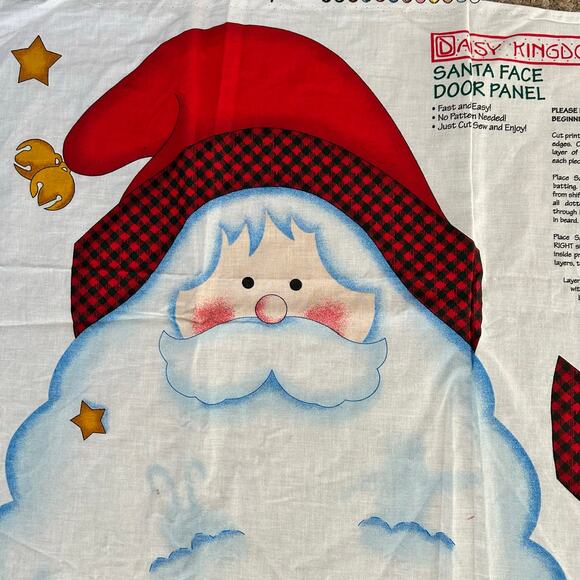 Vintage Daisy Kingdom Santa Face Door Panel Uncut Christmas Fabric - Picture 2 of 6